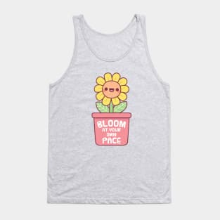 Cute Yellow Flower Bloom At Your Own Pace Tank Top